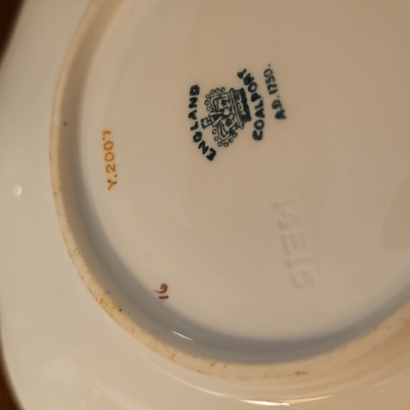 Antique COALPORT 1915 Gold Encrusted Pink Replacement Saucer #14E15 - Picture 6 of 8